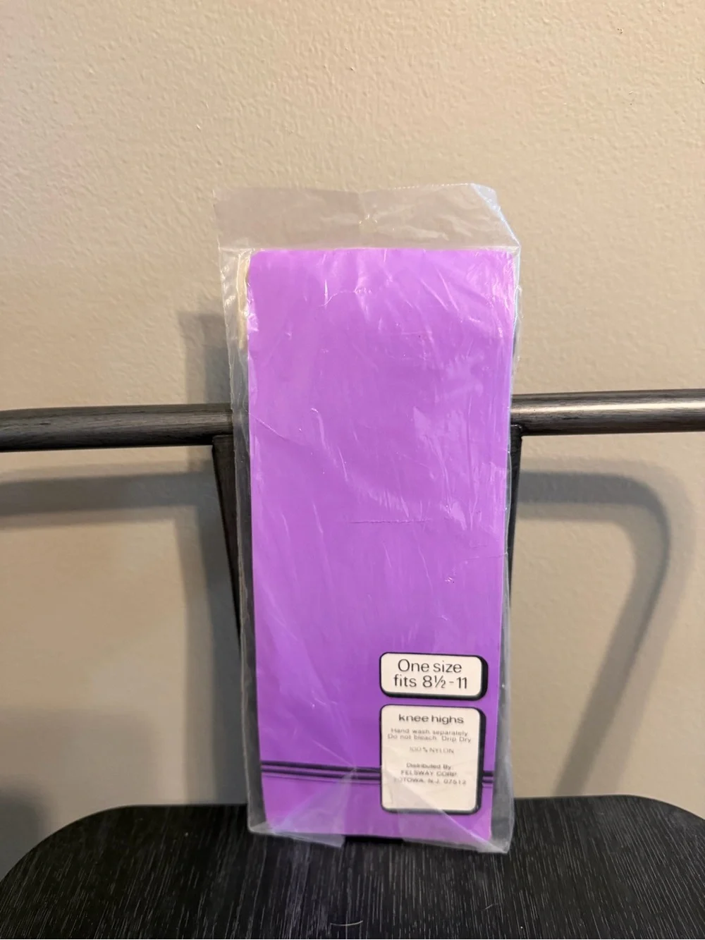 Vintage Robin Sue Textured Knee Highs Off Black NOS